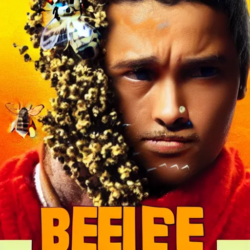 Image similar to movie poster about a person addicted to bee stings