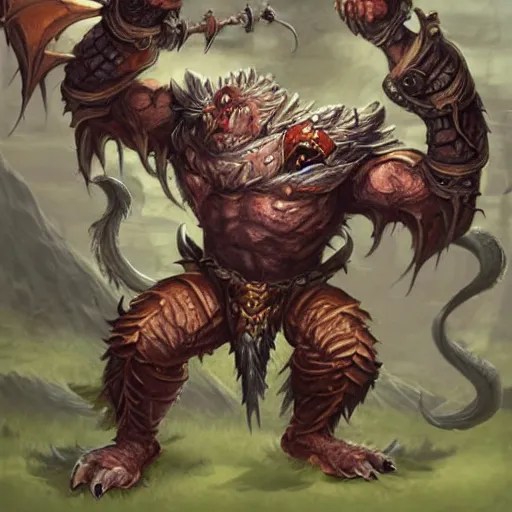 Image similar to monster warrior, D&D bestiary