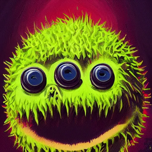 Image similar to a tennis ball monster, digital art, fantasy, magic, trending on artstation, ultra detailed, professional illustration by Basil Gogos