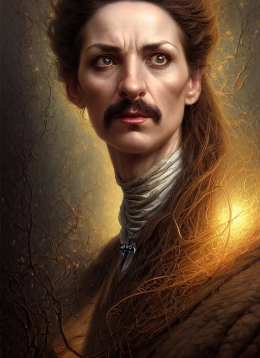 Prompt: closeup portrait shot of a victorian doctor in a scenic mystery environment, intricate, elegant, highly detailed, centered, digital painting, artstation, concept art, smooth, sharp focus, illustration, artgerm, tomasz alen kopera, peter mohrbacher, donato giancola, joseph christian leyendecker, wlop, boris vallejo