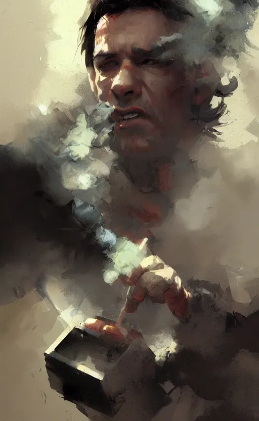 Prompt: 2 d smoke, by greg rutkowski, esuthio, craig mullins