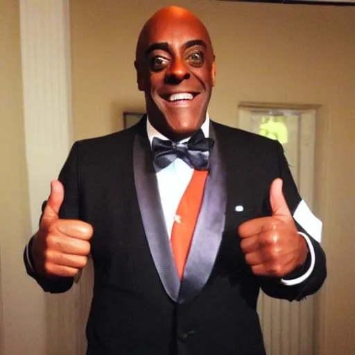 Prompt: ainsley harriot thumbs up to camera