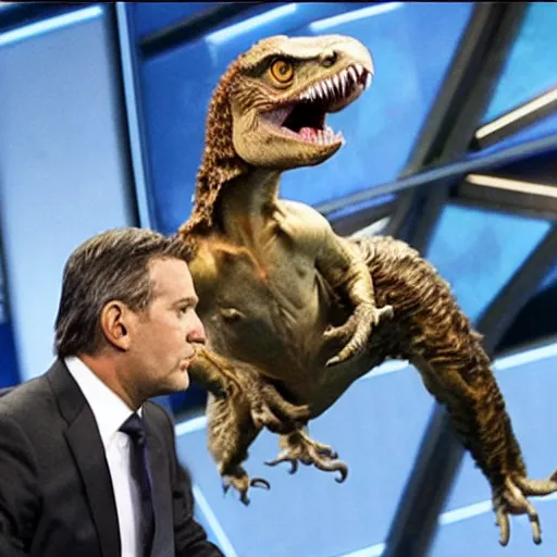 Image similar to velociraptors on Jeopardy