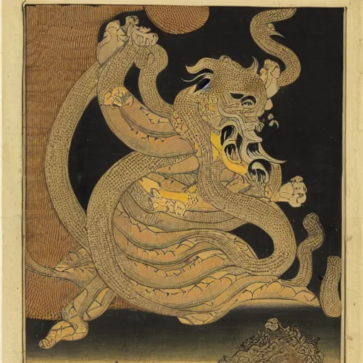 Image similar to Lion'thulu, Itō Jakuchu, 1790