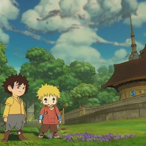 Prompt: ni no kuni in the style of peter jackson