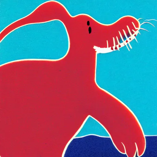 Prompt: walrus illustration by Dr. Suess