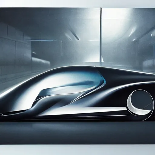 Image similar to sci-fi organic zaha hadid car ash thorp car khyzyl saleem organic car Daniel Simon design 50% of canvas and wall structure in the coronation of napoleon painting by Jacques-Louis David and in the blade runner 2049 film search pinterest keyshot product render cloudy plastic ceramic material shiny gloss water reflections ultra high detail ultra realism 4k in plastic dark tilt shift