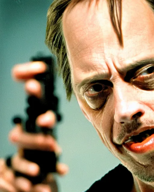 Image similar to film still close - up shot of steve buscemi terminator 2. photographic, photography