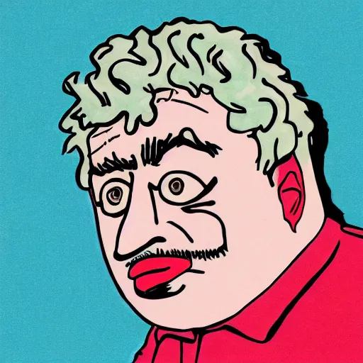 Prompt: daniel johnston in the style of daniel johnston and outsider art, no photo, 4k