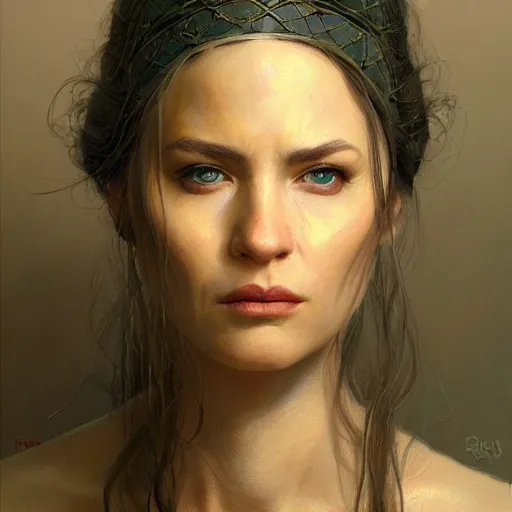 Image similar to the famous female wizard, closeup portrait art by donato giancola and greg rutkowski, vintage retro, realistic face, digital art, trending on artstation, symmetry!!