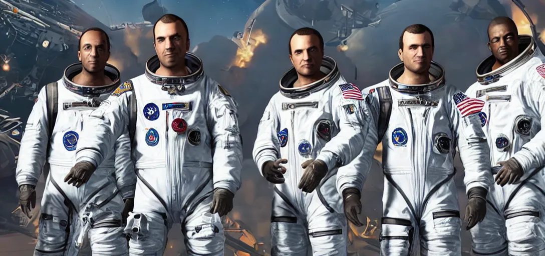 Image similar to Astronauts in GTA 5 Loading Screen Style