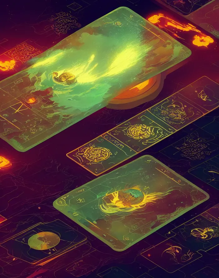 Image similar to “beautiful render of User Interface,tarot by victo ngai and andreas rocha and greg rutkowski, Trending on artstation , unreal engine, 8k hd wallpaperjpeg artifact,blur, artfact”