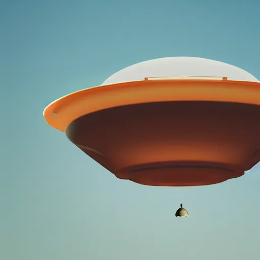 Image similar to a color polaroid photo of an alien flying saucer hovering in the sky, realistic, 4k, trending, high quality, photo journalism, photography, cinematic, national geographic photoshoot