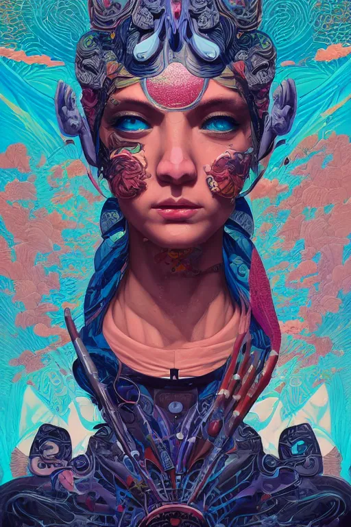 Prompt: Tristan Eaton, victo ngai, peter mohrbacher, artgerm Asura portrait