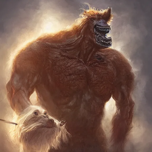 Prompt: arnold schwarzenegger dog horse bird the thing 1 9 8 2 creature monstr john carpenter by stanley artgerm lau, antarctica, wlop, the thing alien assimilation, metamorphose, rossdraws, frank frazetta, andrei riabovitchev, marc simonetti