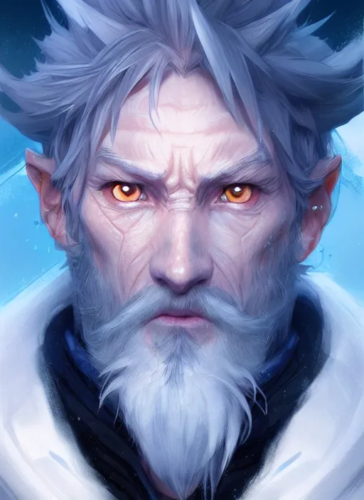 Image similar to character concept art of a ice wizard, key visual, realistic shaded perfect face, fine details, dystopian environment and background, by stanley artgerm lau, wlop, rossdraws, james jean, andrei riabovitchev, marc simonetti, and sakimichan, trending on artstation