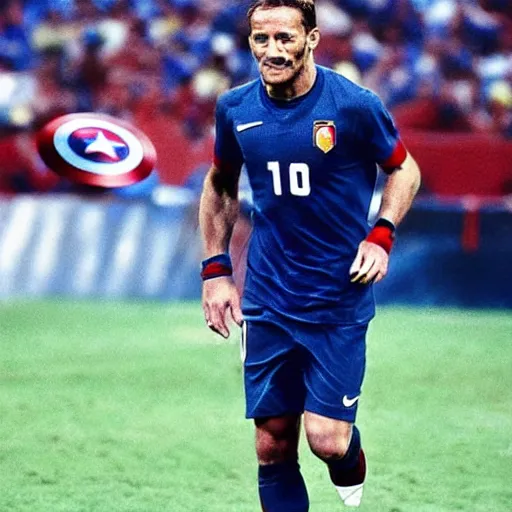 Image similar to Francesco totti as captain America