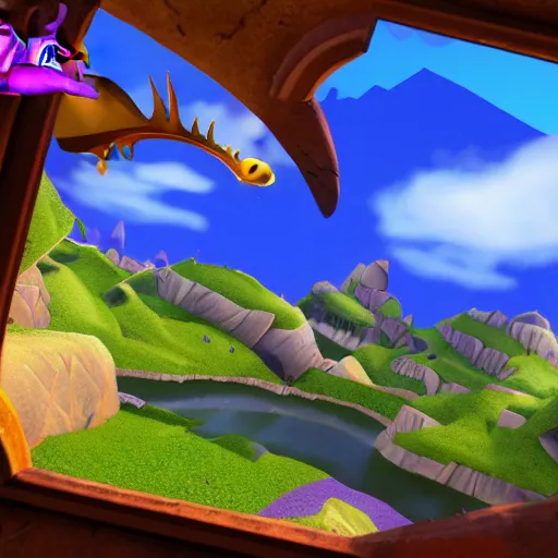 Prompt: spyro skybox