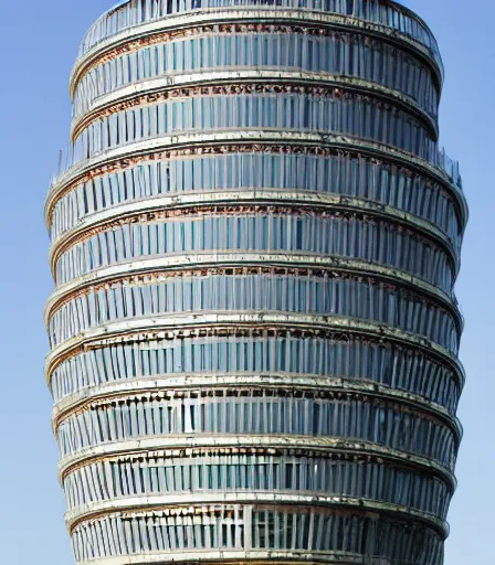 Image similar to a building designed by berne becher and hilla becher