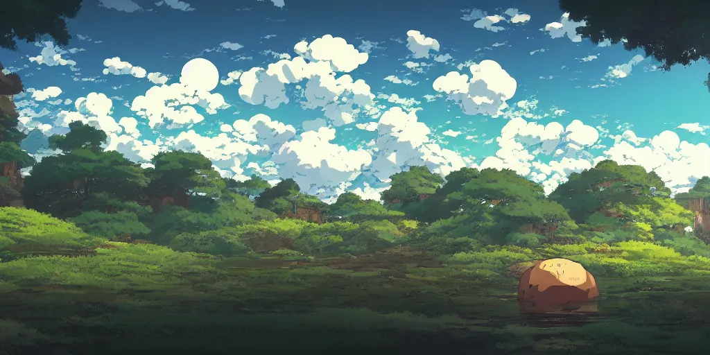 Prompt: beautiful landscape, grime!!!!! art style, anime art style, studio ghibli, 4 k, 8 k