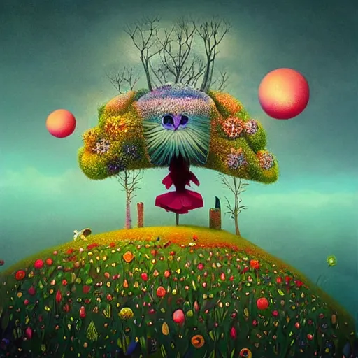 Image similar to low poly, pixar, surreal hybrid animals, nostalgia for a fairytale, magic realism, flowerpunk, mysterious vivid colors by andy kehoe and amanda clarke en un mundo de Gediminas Pranckevicius