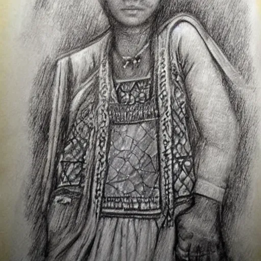 Prompt: Diyarbakir, detailed charcoal sketch, realistic, incredibly detailed