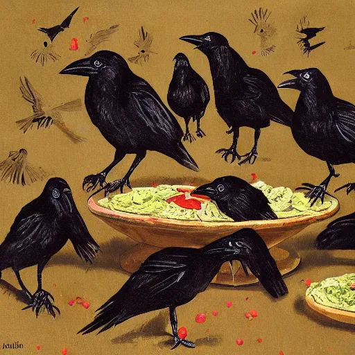 Image similar to a feast for crows