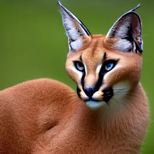 Prompt: caracal with crown on his head