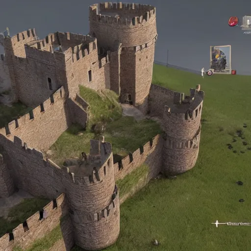 Prompt: a medieval castle siege, unreal engine