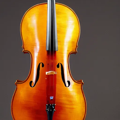 Image similar to studio photograph of a Guadagneri Cello, front view