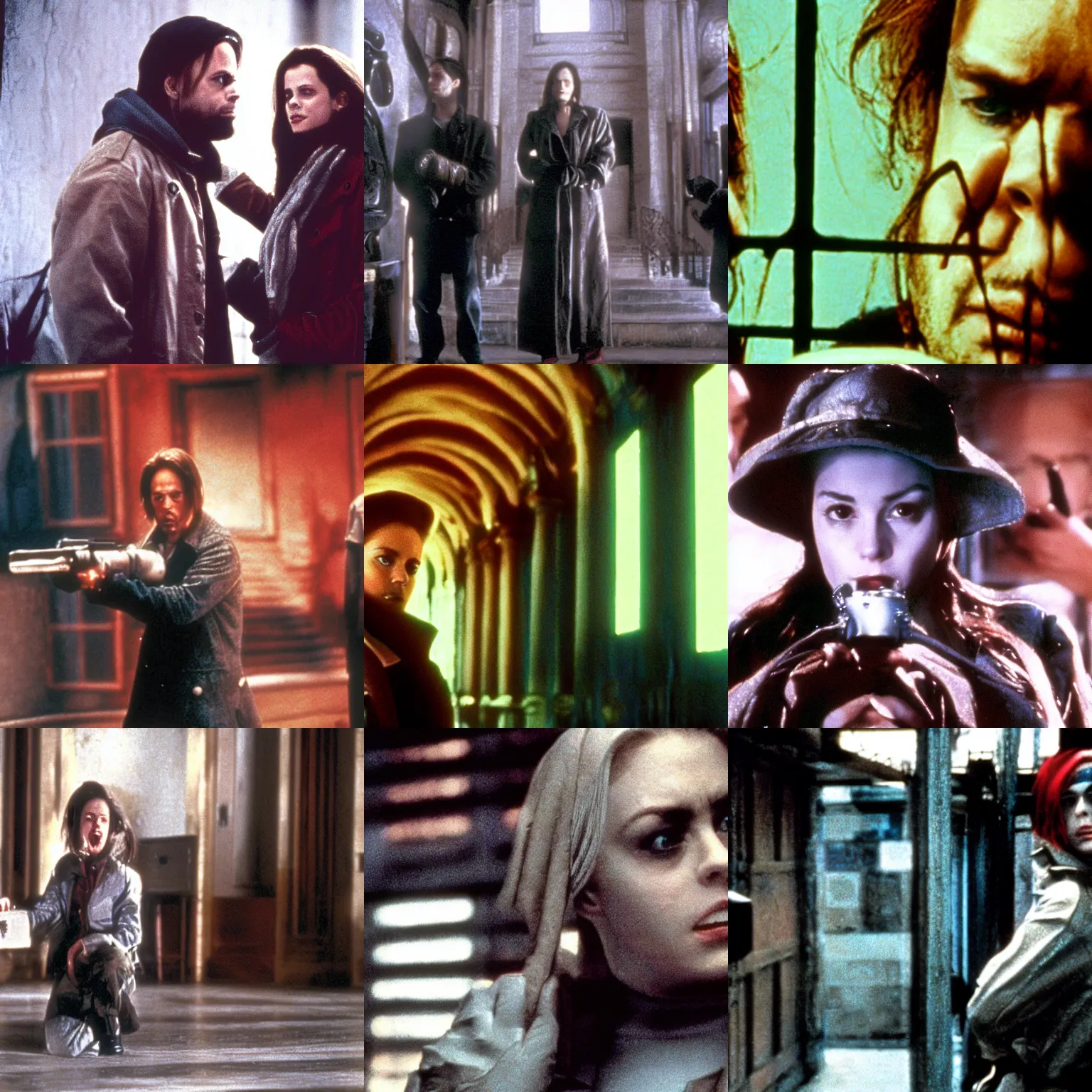 Prompt: a film still from 1 2 monkeys ( 1 9 9 5 )