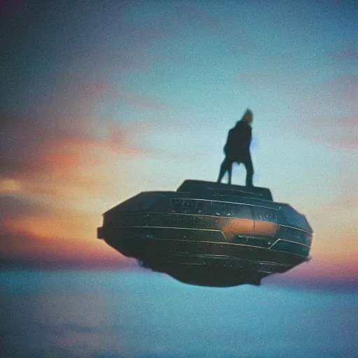 Image similar to Jodorowky's Dune movie, guild steersman, 55mm lens, cinematic, cinestill 400t film