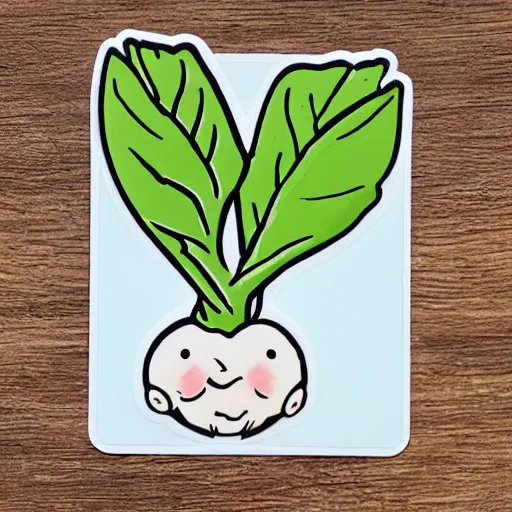 Prompt: cute mandrake sticker