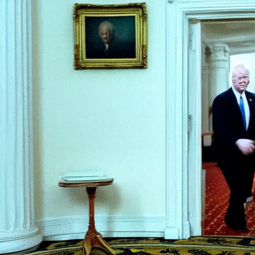 Image similar to gollum in the white house, photo by reuters