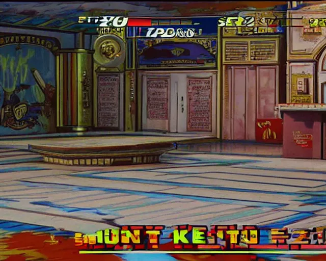 Prompt: a still of empty Ken's stage in Street Fighter 2 in the movie Street Fighter, HDR, high quality, 8k, highly detailed and intricate,