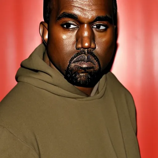 Prompt: kanye west staring at the camera