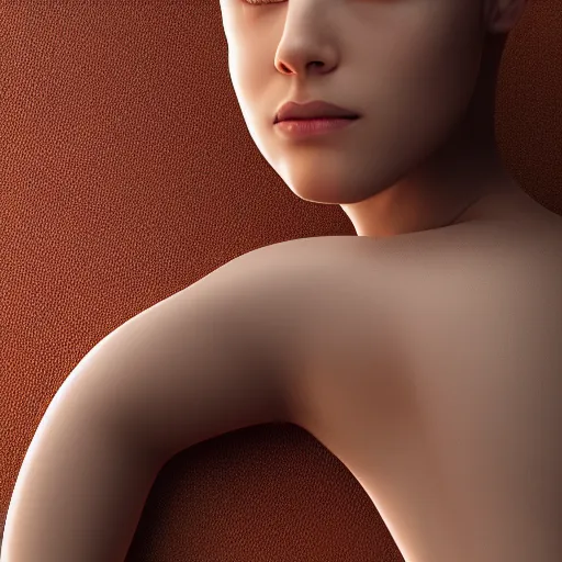 Image similar to a straight smooth vertical tube with the texture of human skin, highly realistic, hyper-real, 4k, Octane render