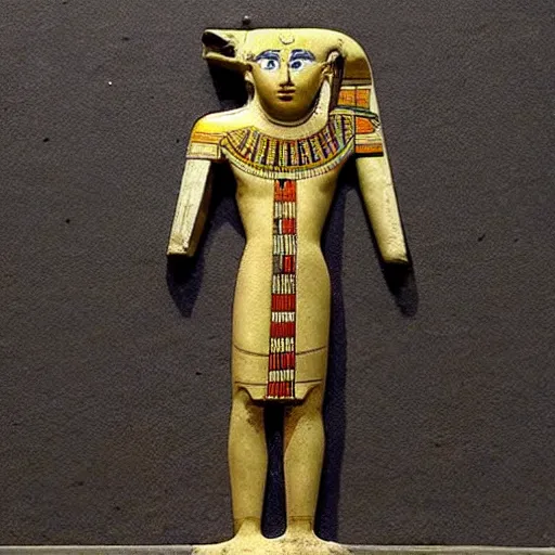 Image similar to ancient egyptian art robots