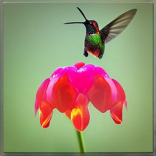 Prompt: “ hummingbirds drinking nectar from flowers, digital art, sigma 2 4 mm f / 8 ”