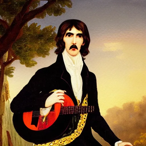 Image similar to regency era painting of a young george harrison