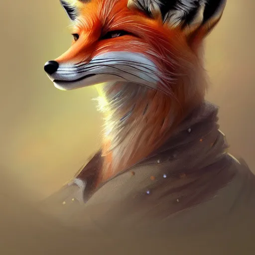 Image similar to portrait of a fox wearing a tiara, wreath flowers, fantasy art, d & d, trending on artstation, beautiful art, intricate, elegant, highly detailed, digital painting, concept art, smooth, sharp focus, illustration