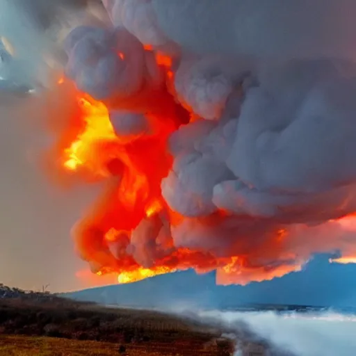 Image similar to Tornado of fire, fire clouds, ultimate tornado, flaming storm