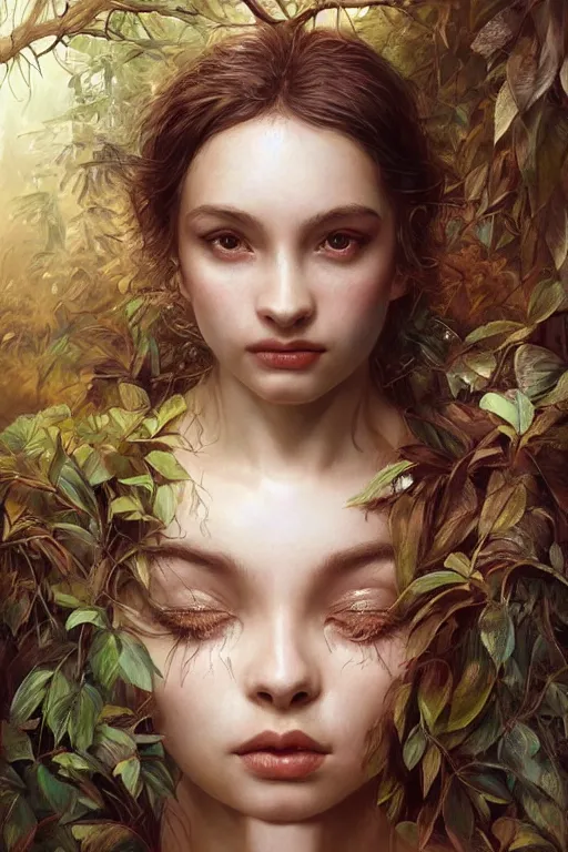 Image similar to stunningly beautiful, prima ballerina in jungle, symmetrical face, golden hour, smooth, focus, highly detailed, hyper realistic, dramatic lighting, elegant, intricate, concept art, art by wlop, mars ravelo, greg rutowski