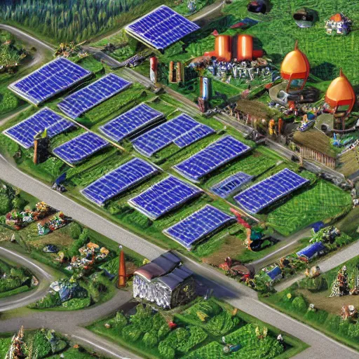 Prompt: solarpunk village