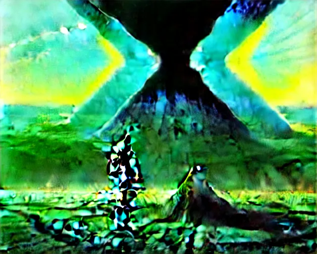 Image similar to a man falling into a tesseract, sci - fi, cyberpunk, dune movie, ridley scott, denis villeneuve, painted by zdzislaw beksinski and artgerm and greg rutkowski and alphonse mucha