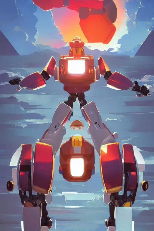 Image similar to metabots medabots medarotto medarot robot minimalist comics, behance hd by jesper ejsing, by rhads, makoto shinkai and lois van baarle, ilya kuvshinov, rossdraws global illumination ray tracing hdr radiating a glowing aura