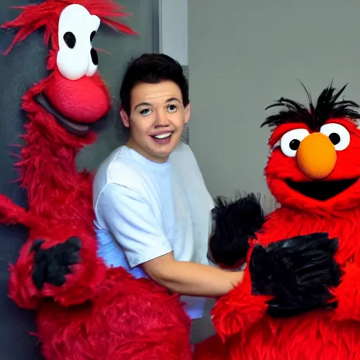 Prompt: elmo raccon