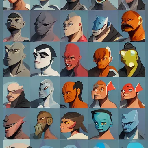 Image similar to face icon stylized minimalist street sharks, loftis, cory behance hd by jesper ejsing, by rhads, makoto shinkai and lois van baarle, ilya kuvshinov, rossdraws global illumination