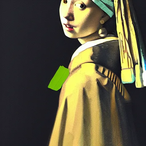 Prompt: a girl with a pearl earring in the style of craig mullins