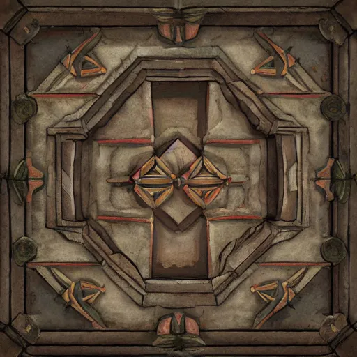 Image similar to hand painted dungeon texture with perfect details, symmetry, digital art